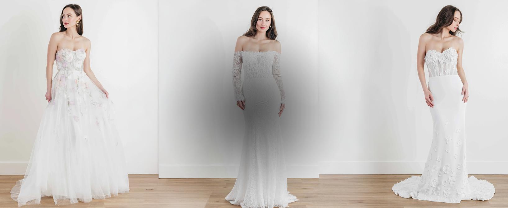 Photo of model wearing a Wtoo collection gown