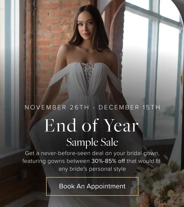 End of Year Sample Sale at Bliss Bridal Mobile