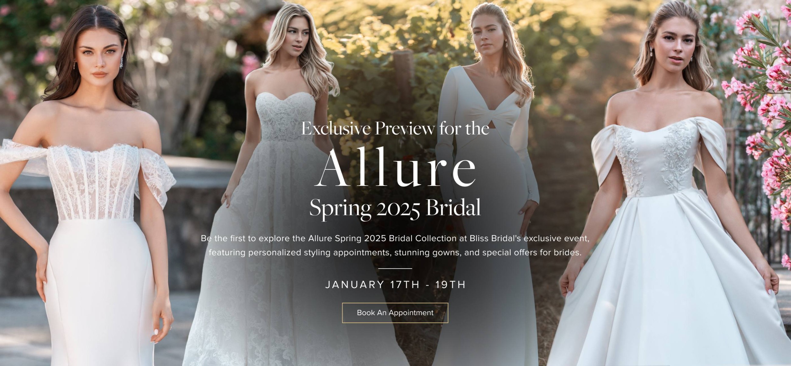 Allure Spring 2025 Bridal Trunk Show January 17-19